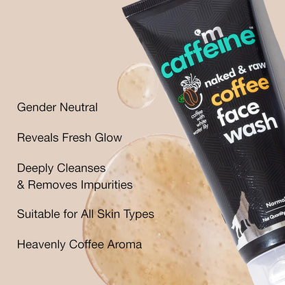 mCaffeine Oil Control Coffee Face Wash: Aloe Vera, 100 ml