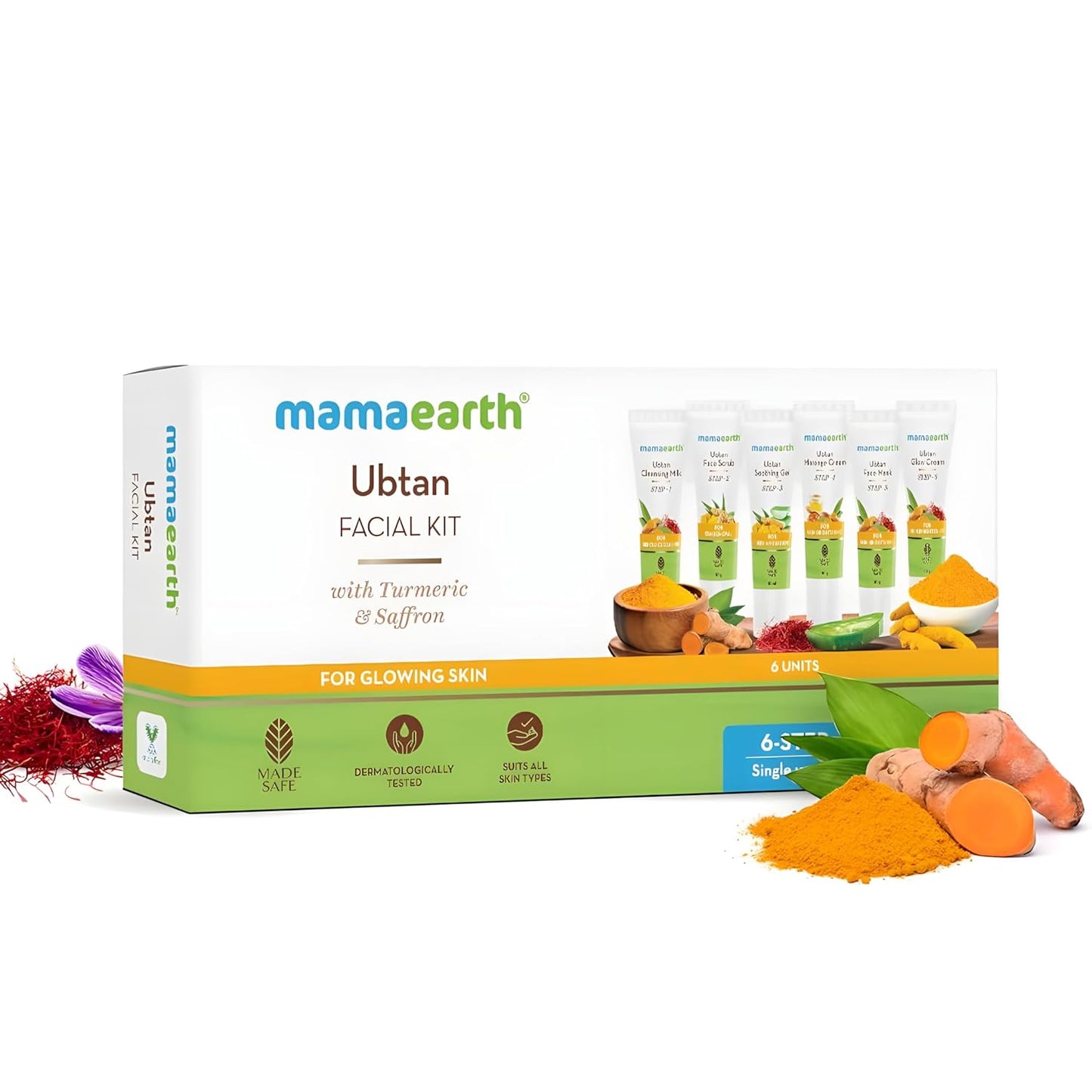 Mamaearth Ubtan Facial Kit: Turmeric & Saffron, 60