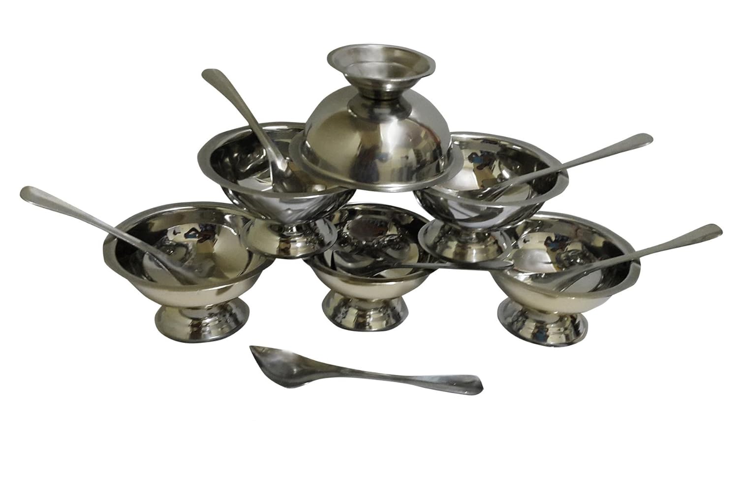 iKonbi 12 Piece Set of Ice-Cream Cups/Soup Bowl with Ice Cream Spoon - 6 Piece