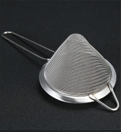 iKonbi Stainless Steel Conical Shape Bar Strainer/Food Strainer/Mesh Strainer- Set of 2 20 x 9 x 1 cm