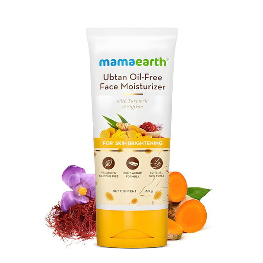 Mamaearth Ubtan Oil-Free Face Moisturizer: Turmeric & Saffron, 80