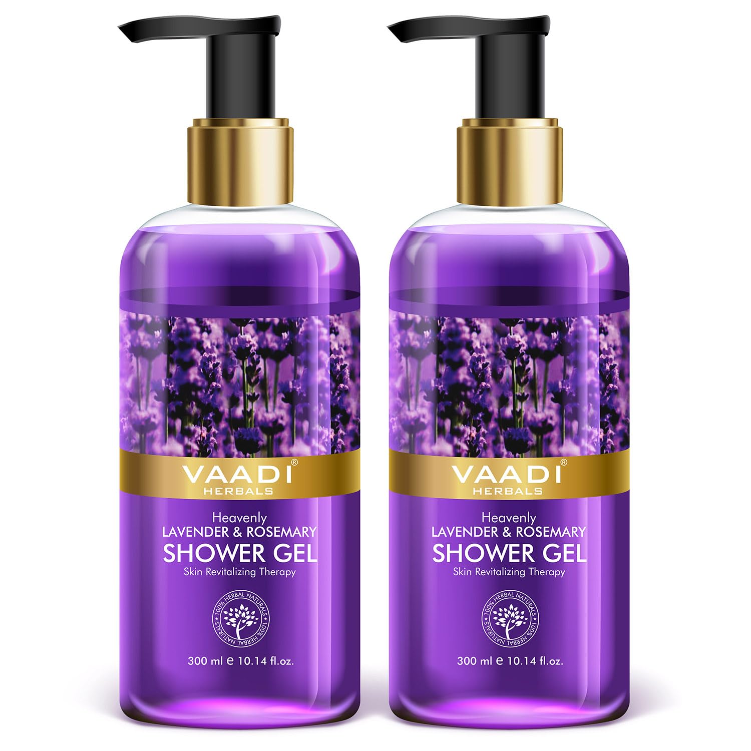 Vaadi Herbals Shower Gel, Lavender & Rosemary, 300 ml, Pack of