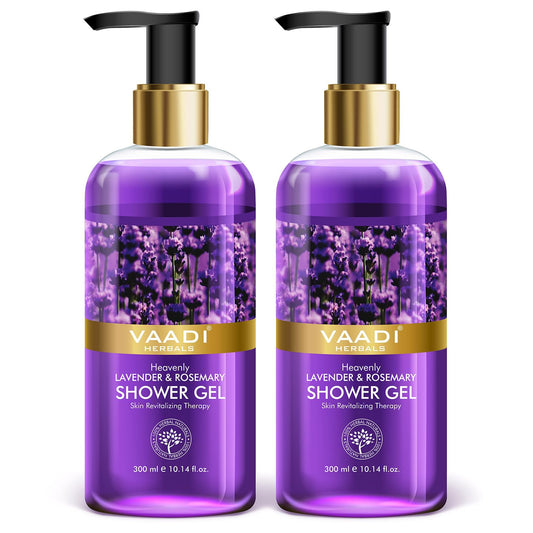 Vaadi Herbals Shower Gel, Lavender & Rosemary, 300 ml, Pack of