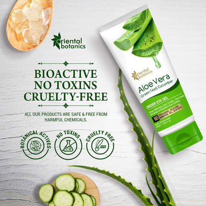 Oriental Botanics Under Eye Gel: Aloe Vera, Green Tea & Cucumber, 40 ml