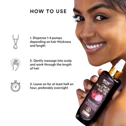 WOW Onion Black Seed Hair Oil: 100 ml