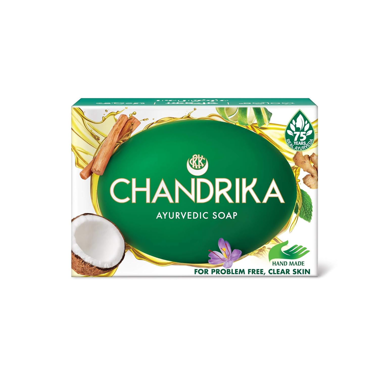 Chandrika Ayurvedic Soap 75g (Pack of 5)