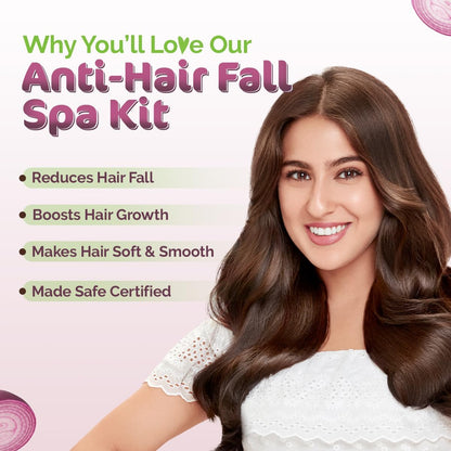 Mamaearth Anti Hair Fall Spa Kit: Onion Shampoo 250 ml + Conditioner 250 ml + Hair Oil 150 ml