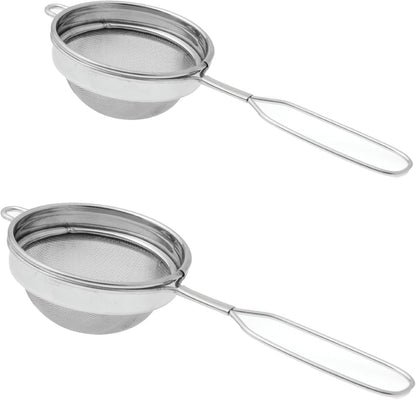 iKonbi Tea Strainer Set Classic Wire Handle, Size 9 & 9.5, Pack of 2