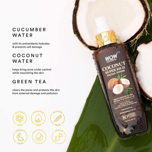 WOW Coconut Witch Hazel Facial Toner: 200 ml