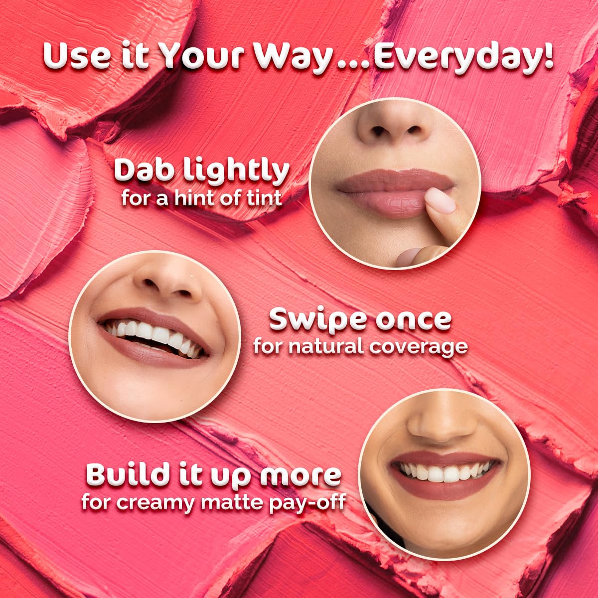 Mamaearth Creamy Matte Lipstick: Hibiscus Nude, 4.2 g