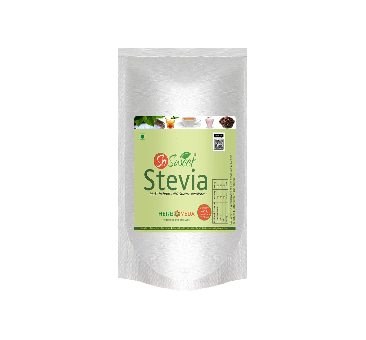 Herb Veda So Sweet Stevia Powder: 1 kg + Free Erythritol 30