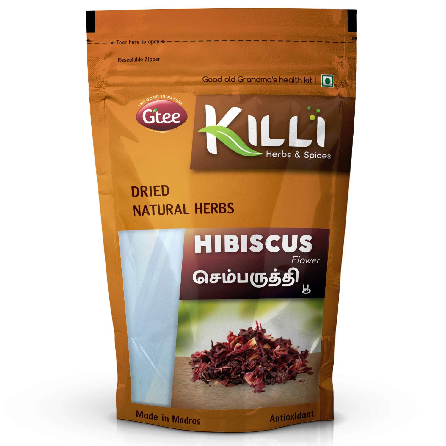 KILLI Hibiscus sabdariffa | Sembaruthi | Gudhal | Chembarathi | Mandara Flower, 60g