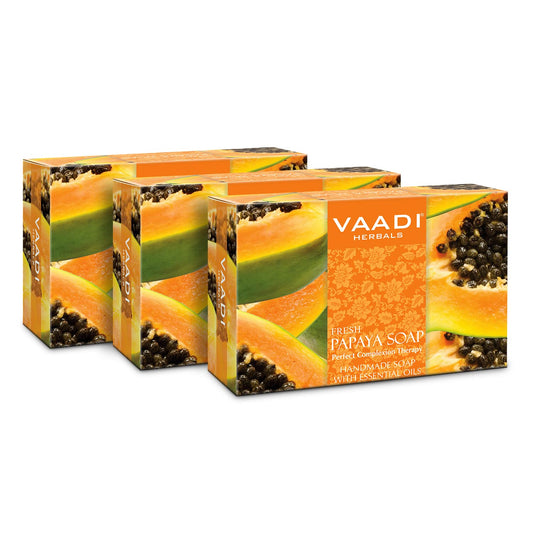 Vaadi Herbals Fresh Papaya Soap – 75 g, Pack of