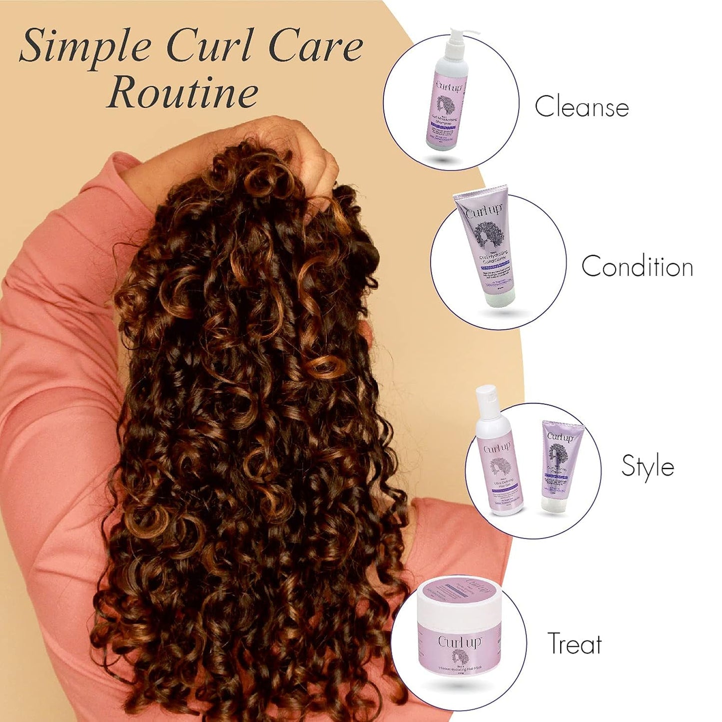 Curl Up Ultra Defining Hair Gel Strong Hold Flaxseed Hair Gel For Dry Frizzy, Wavy & Curly Hair (100ml)