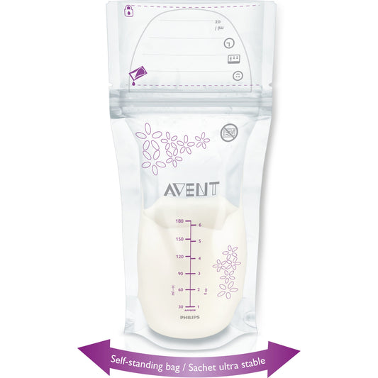Philips AVENT 6-oz Breast Milk Storage Bags, 50-Count, BPA-Free