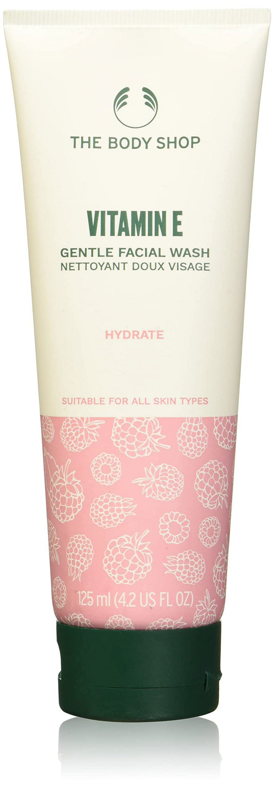 The Body Shop Vitamin E FaceWash, For All Skin Types, Vegan, 4.2 Fl Oz.