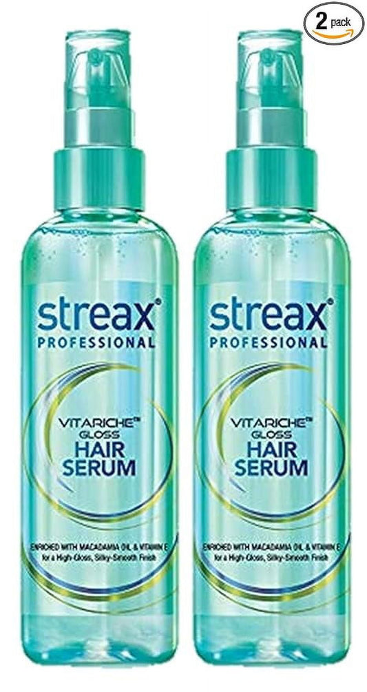 Streax Professional Vitariche Gloss Hair Serum For Women And Men | Enriched With Macadamia