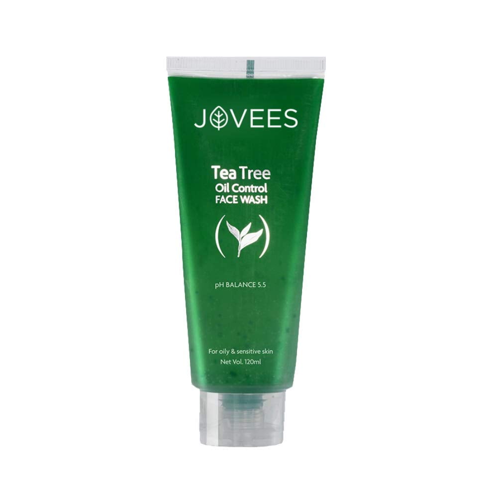 Jovees Tea Tree Oil Control FaceWash for Oily and Sensitive Skin Ayurvedic 120 millilitre