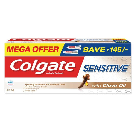 Colgate Sensitive Toothpaste with Clove Oil, for Sensitivity Relief, 160g,
