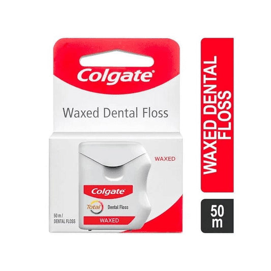 Colgate Waxed Dental Floss, 100m (50m pack of 2)