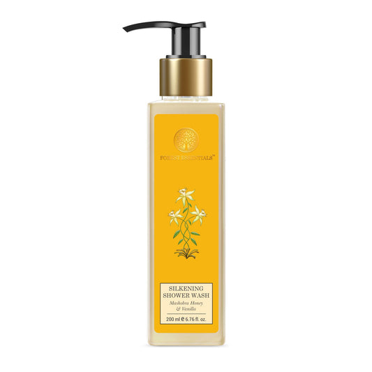 Forest Essentials Silkening Shower Wash Mashobra Honey & Vanilla|Lightly Scented & Sls-Fre
