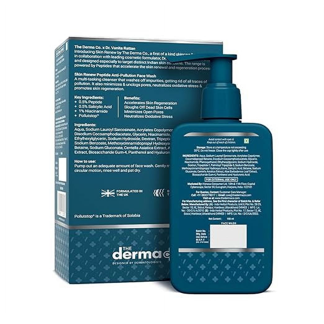 The Derma Co. X Dr.V Skin Renew Peptide Anti-Pollution FaceWash With Peptides & Niacinamid