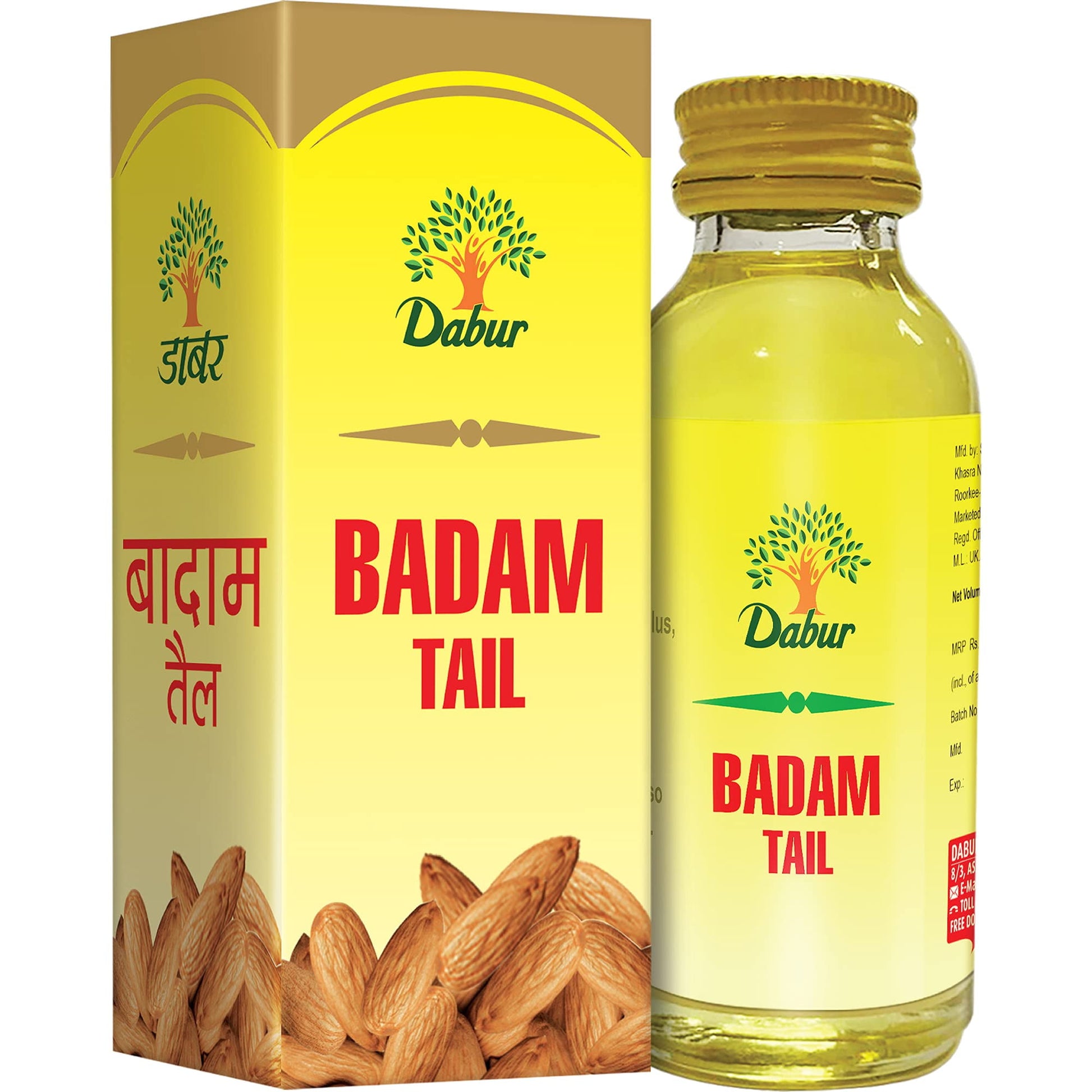 Dabur Badam Tail - 100Ml | Sweet Almond Oil | Rich In Vitamin-E | For Healthy Hair & Skin