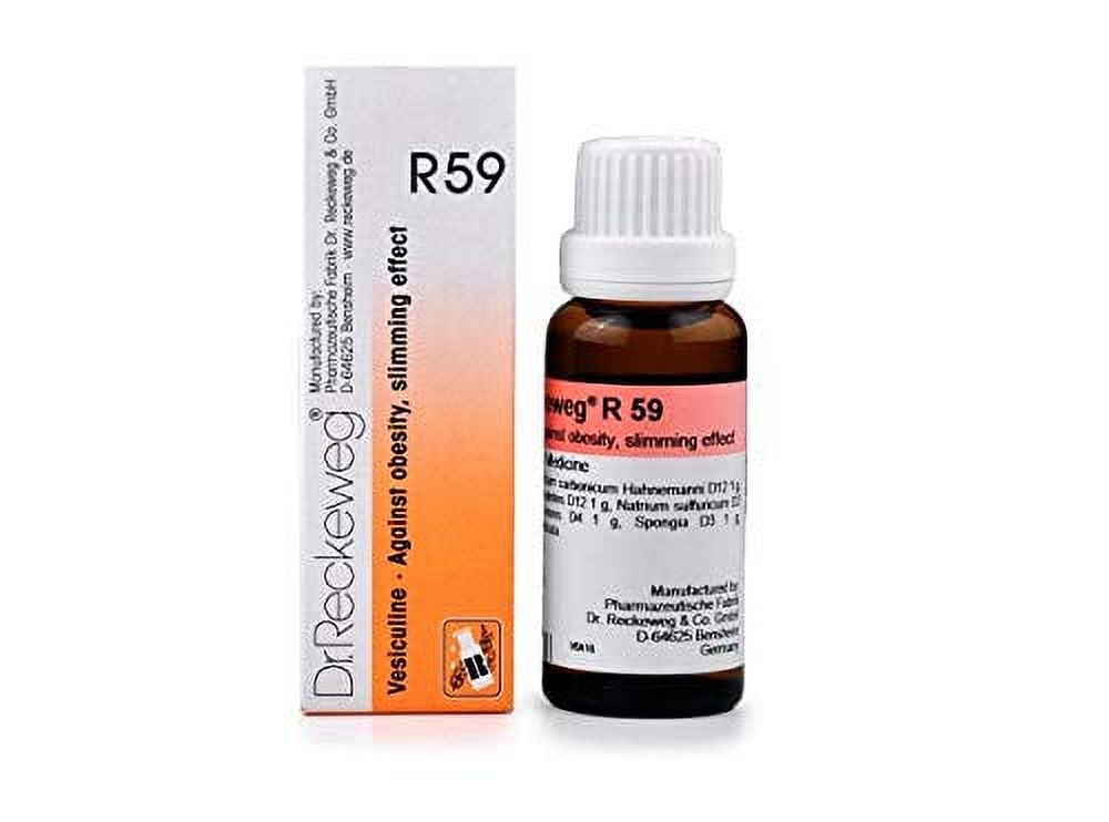2 LOT X Dr. Reckeweg - Homeopathic Medicine - R59 - Weight Loss Drops