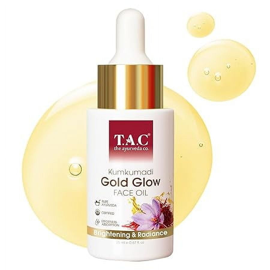 TAC Kumkumadi Gold Glow Face Oil/Tailam for Glowing Skin|100% Pure & Ayurvedic 20ml