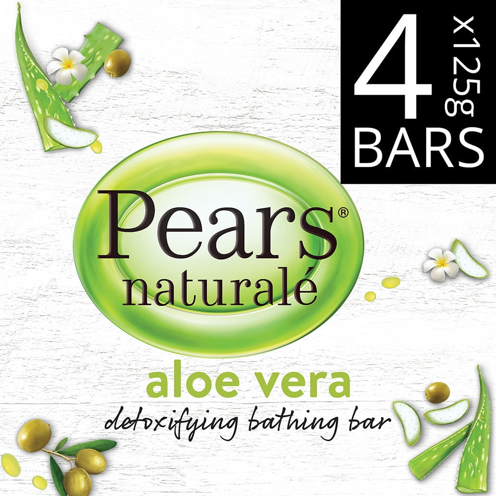 Pears Naturale Aloe Vera Detoxifying Soap Bar - Pack Of 4 (500 g)