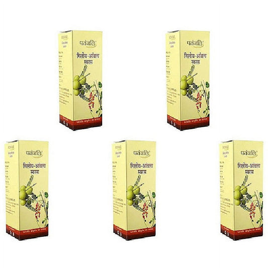 Pack Of 5 - Patanjali Giloy Amla Juice - 500 Ml (17 F Oz)