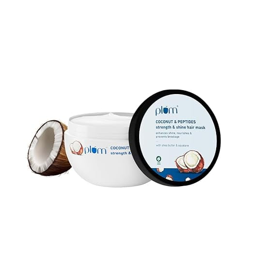 Plum Coconut HairMask | For Rough, Dry And Frizzy Hair | With Coconut Oil, Peptides & Shea
