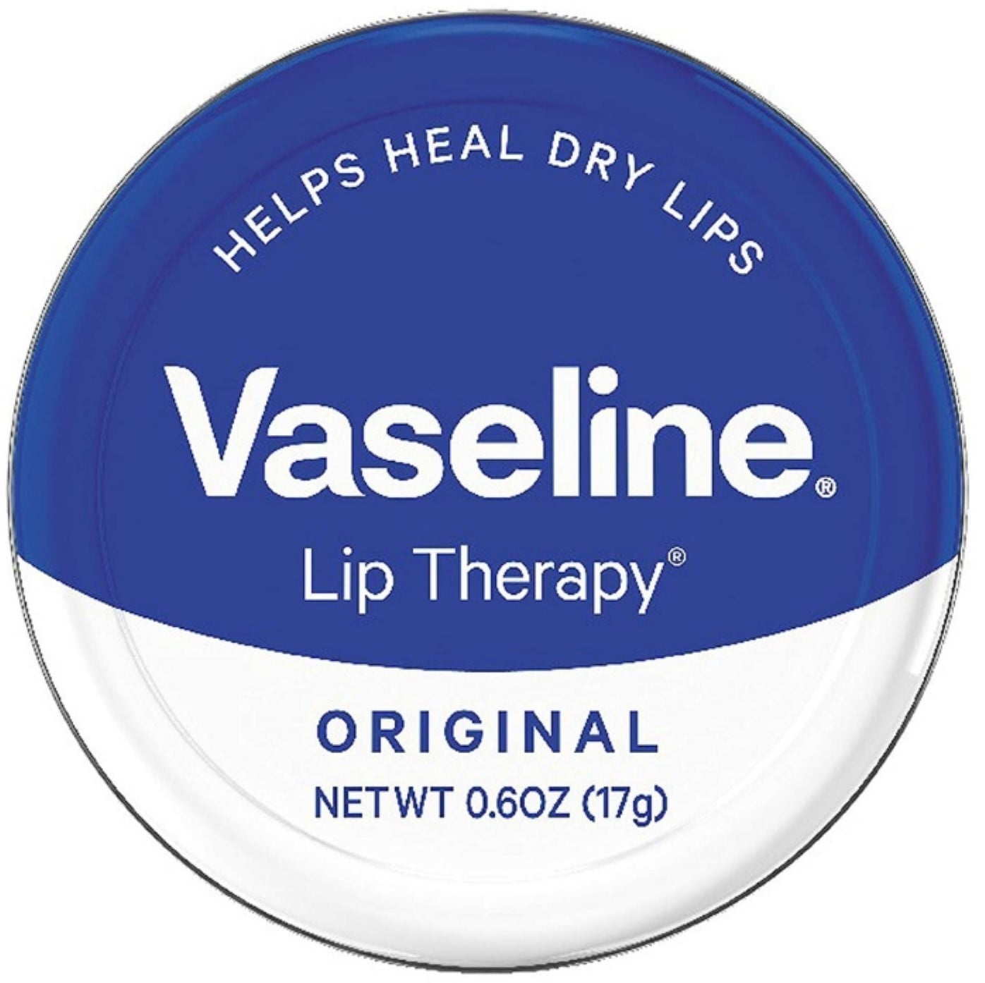 Vaseline Lip Therapy LipBalm Tin Original, 0.6 oz (Pack of 2)