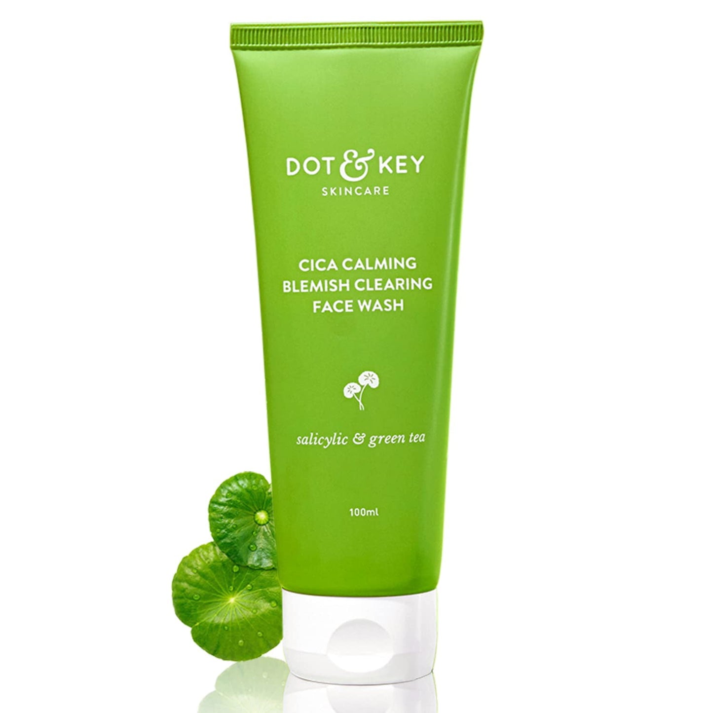 Dot & Key CICA FaceWash for Acne Prone Skin, 2% Salicylic Acid FaceWash with Green Tea | F