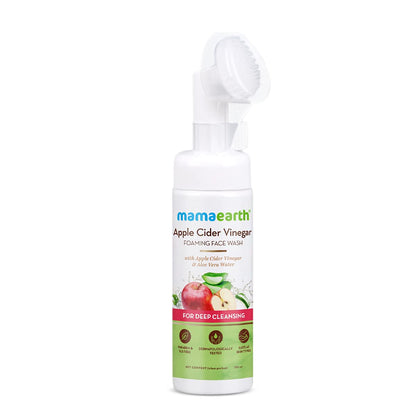 Mamaearth Apple Cider Vinegar Foaming Face Wash: ACV & Aloe Vera Water, 150 ml