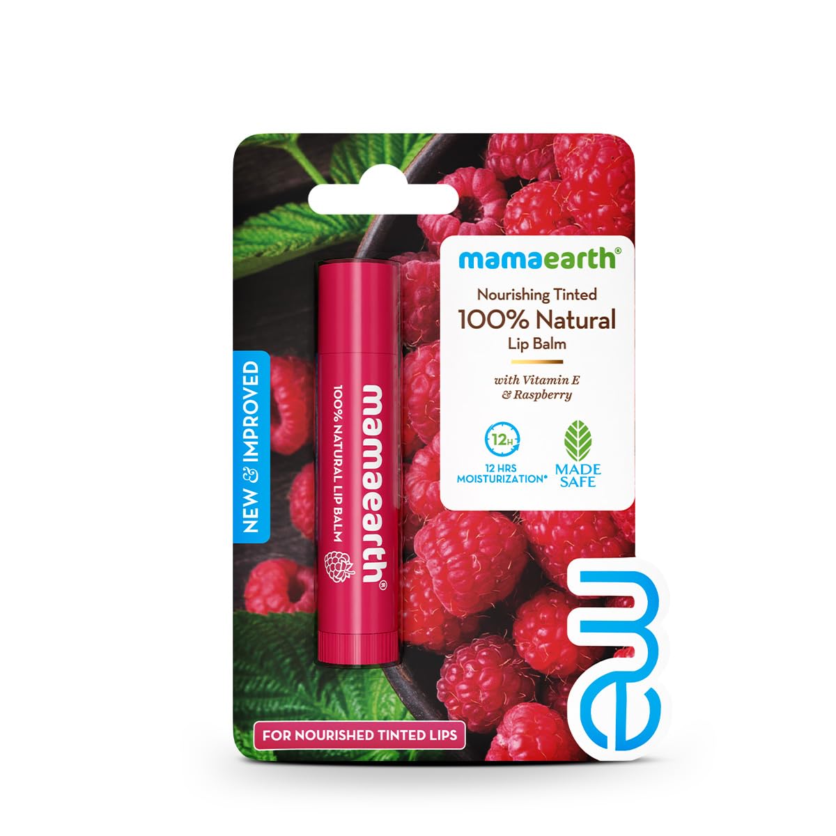 Mamaearth Nourishing Tinted Lip Balm: Vitamin E & Raspberry, 4 g