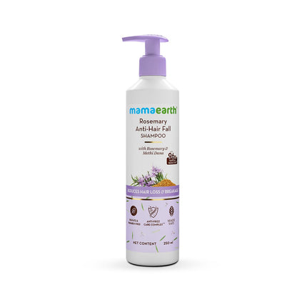 Mamaearth Rosemary Anti-Hair Fall Shampoo With Rosemary & Methi Dana For Reducing Hair Loss & Breakage-400 Grams Up To 94% Stronger Hair* Up To 93% Less Hair Fall For Men&Women