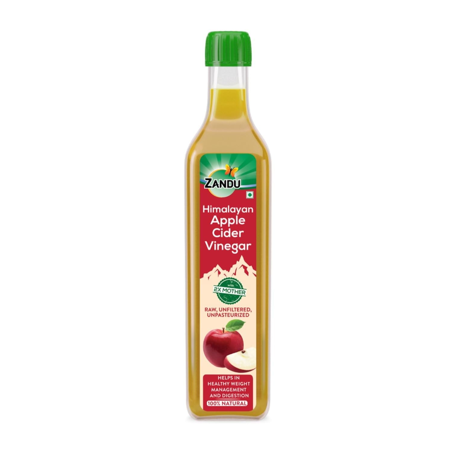 Zandu Himalayan Apple Cider Vinegar| Goodness of 2x Mother of Vinegar| Sourced from Himala