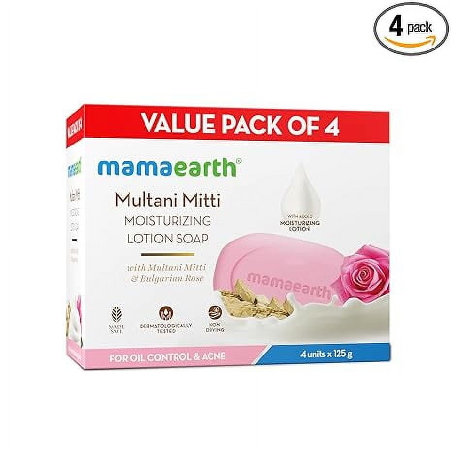 Mamaearth Multani Mitti Moisturizing Lotion Soap with Multani Mitti & Rose for Oil Control