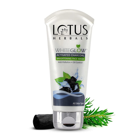 Lotus Herbals Whiteglow Activated Charcoal FaceWash | Anti Pollution | Oil Control | For A