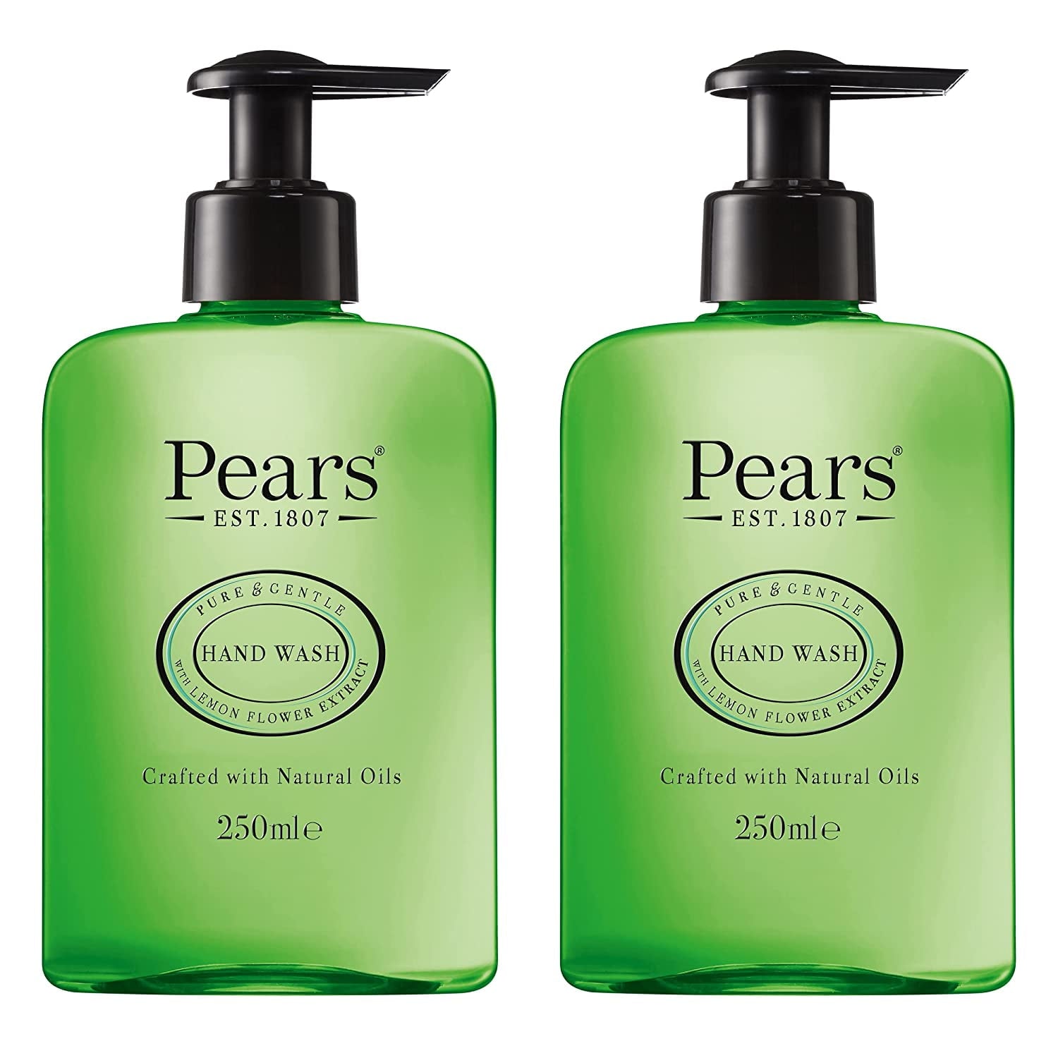 Pears Pure & Gentle with Lemon Flower Extracts Hand Wash | 98% Pure Glycerin Soap and Moisturizing Liquid Hand Soap for Dry Hands with Lemon Flower Extract |