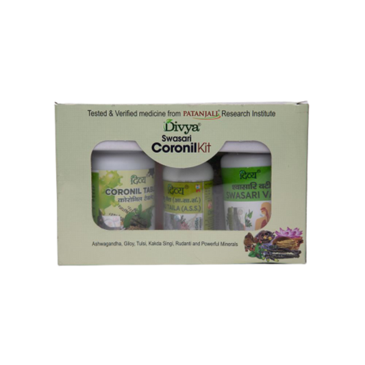 Patanjali Divya Coronil Kit - Coronil Tablet, Anu Taila, Swasari Vati