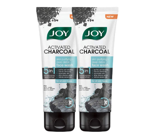 Joy Activated Charcoal FaceWash | Skin Purifying (Pack of 2 X100ml)