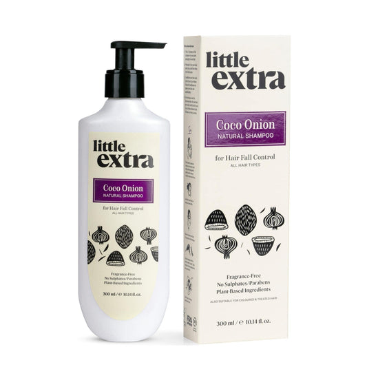 Little Extra Coco Onion Natural Shampoo for Hair Fall Control & Growth, No Parabens, SLS,