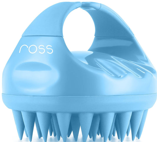 Ross Hair Scalp Manual Massager Shampoo Hair Brush with Soft Silicone Bristles for Anti Da