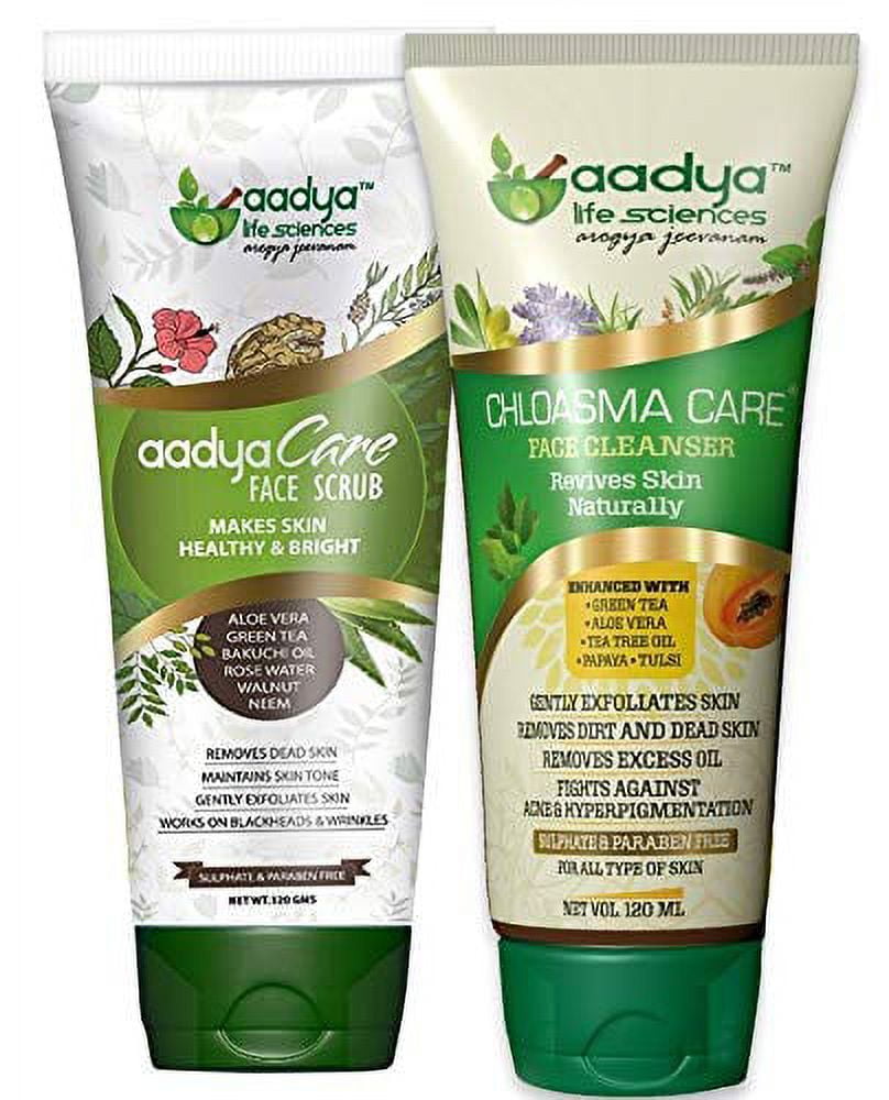 Aadya Life Chloasma Care FaceWash and Aadya Care Face Scrub Combo Pack (120 gm each)