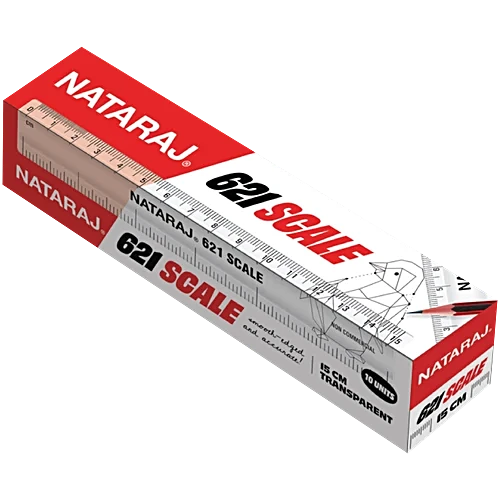 Nataraj 621 Scale 15 CM | Pack of 20