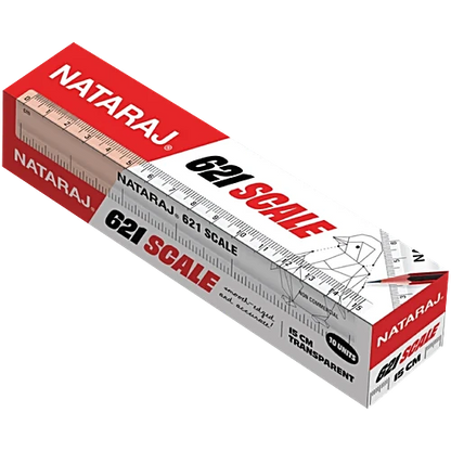 Nataraj 621 Scale 15 CM | Pack of 20