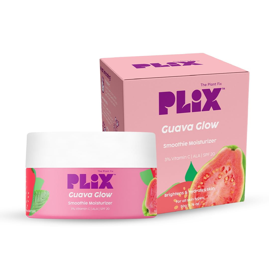 PLIX - THE PLANT FIX Guava Glow Smoothie Moisturizer For Brighter Skin (50g) | With Vitami