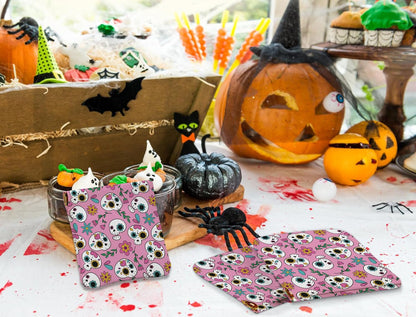 Halloween Sugar Skull Travel Makeup Pouch: LR2